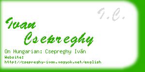 ivan csepreghy business card